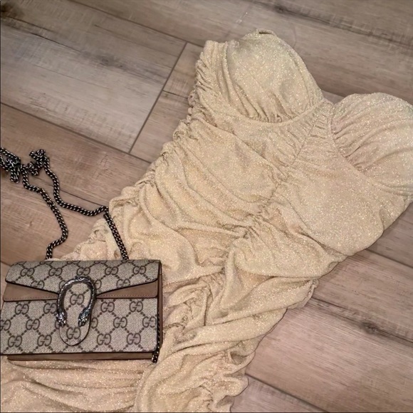 Glitter Beige Dress - Picture 2 of 6